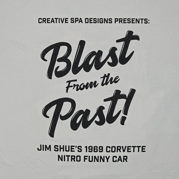 Jim Shue Hell Fire Drag Racing Corvette Funny Car Tee Americana Motorsports 2XL - Picture 4 of 9